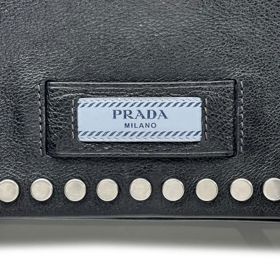 PRADA（プラダ） ショルダーバッグ エティケット レザー/スタッズ