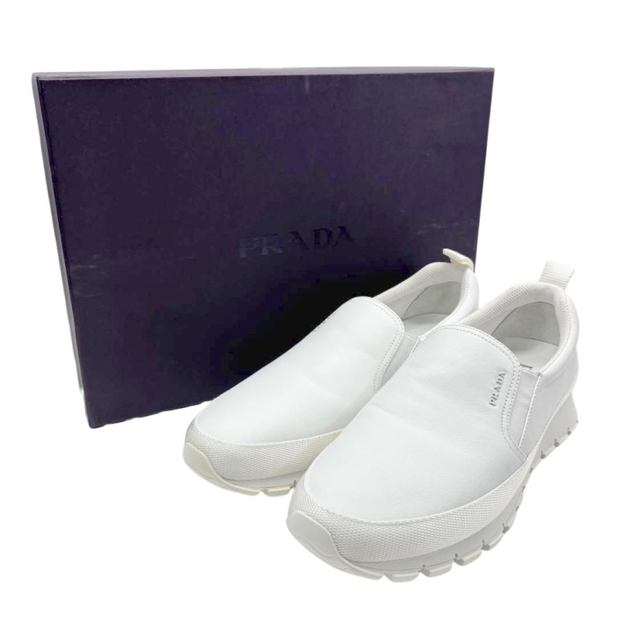 PRADA（プラダ） メンズ スリッポン スニーカー レザー ホワイト 6