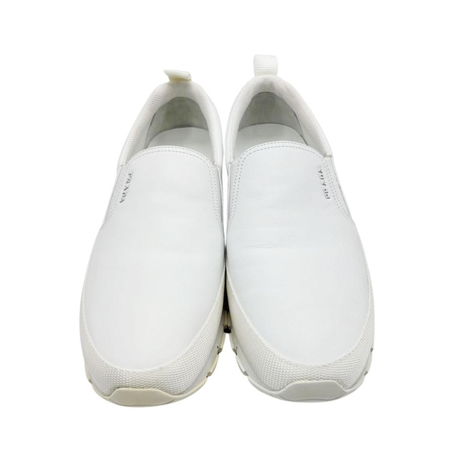 PRADA（プラダ） メンズ スリッポン スニーカー レザー ホワイト 6