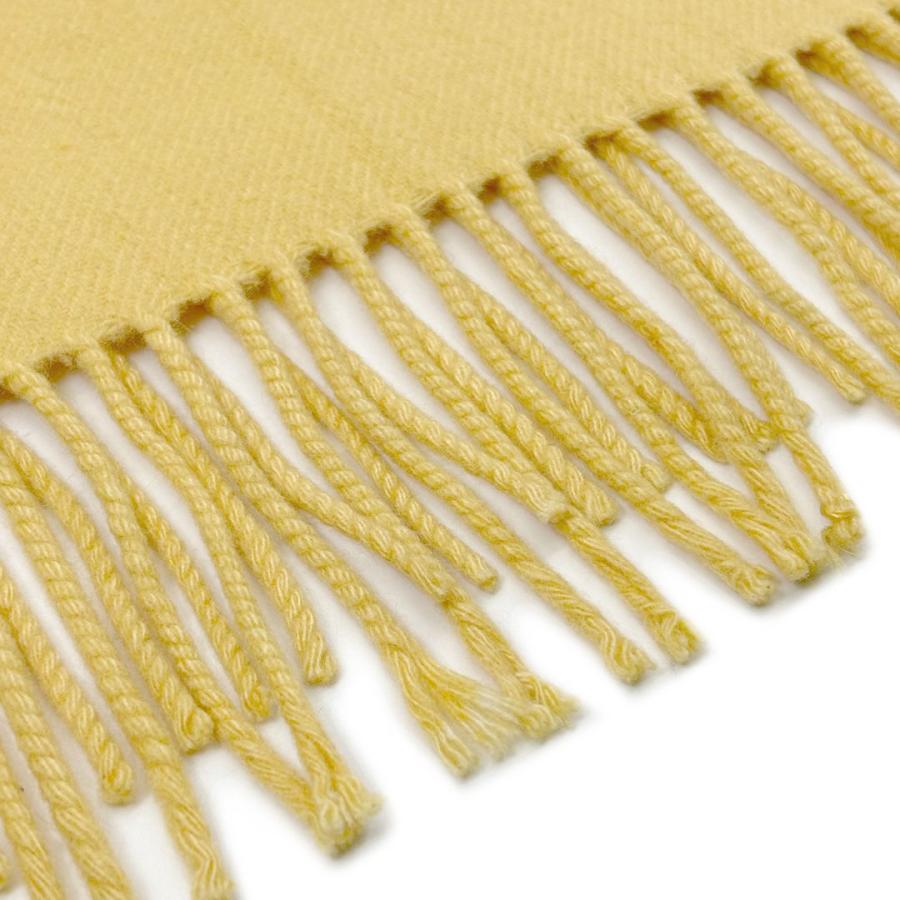 HERMES（エルメス） ヴィンテージマフラー カシミヤ100％ イエロー系