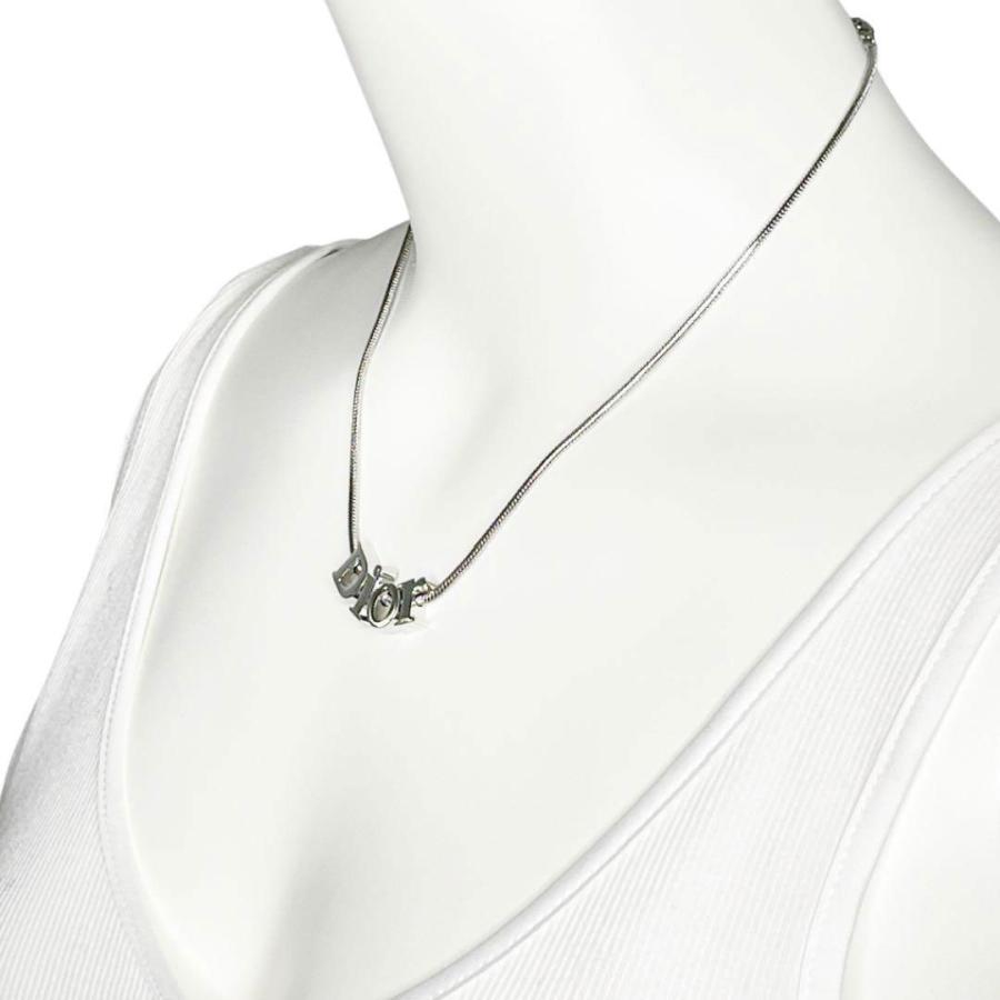 Christian Dior クリスチャンディオール ネックレス Diorロゴ スネークチェーン シルバー Christian Dior クリスチャンディオール ネックレス Diorロゴ スネークチェーン シルバー