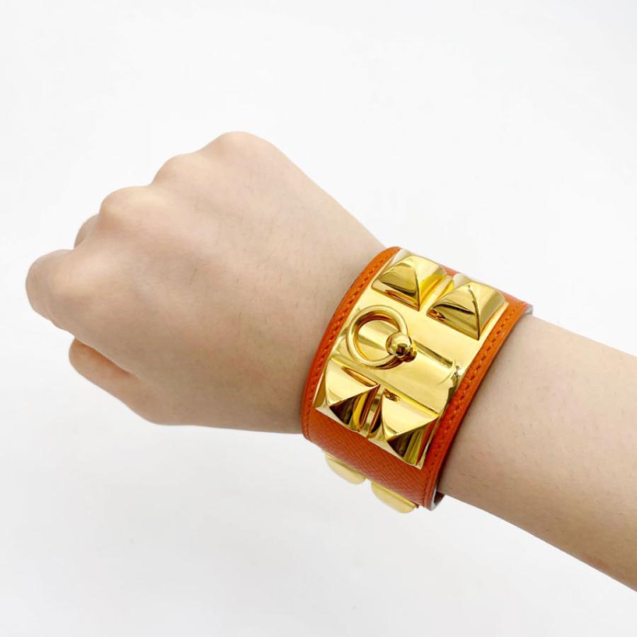 HERMES エルメス レザーブレスレット コリエドシアン Sサイズ ヴォー