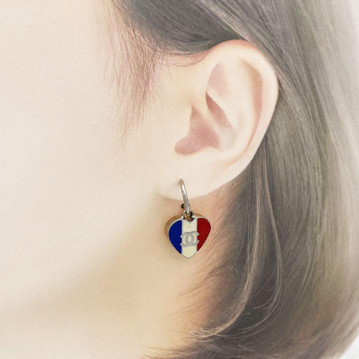 CHANEL シャネル フープピアス ココマーク ハート アメリカ フランス 