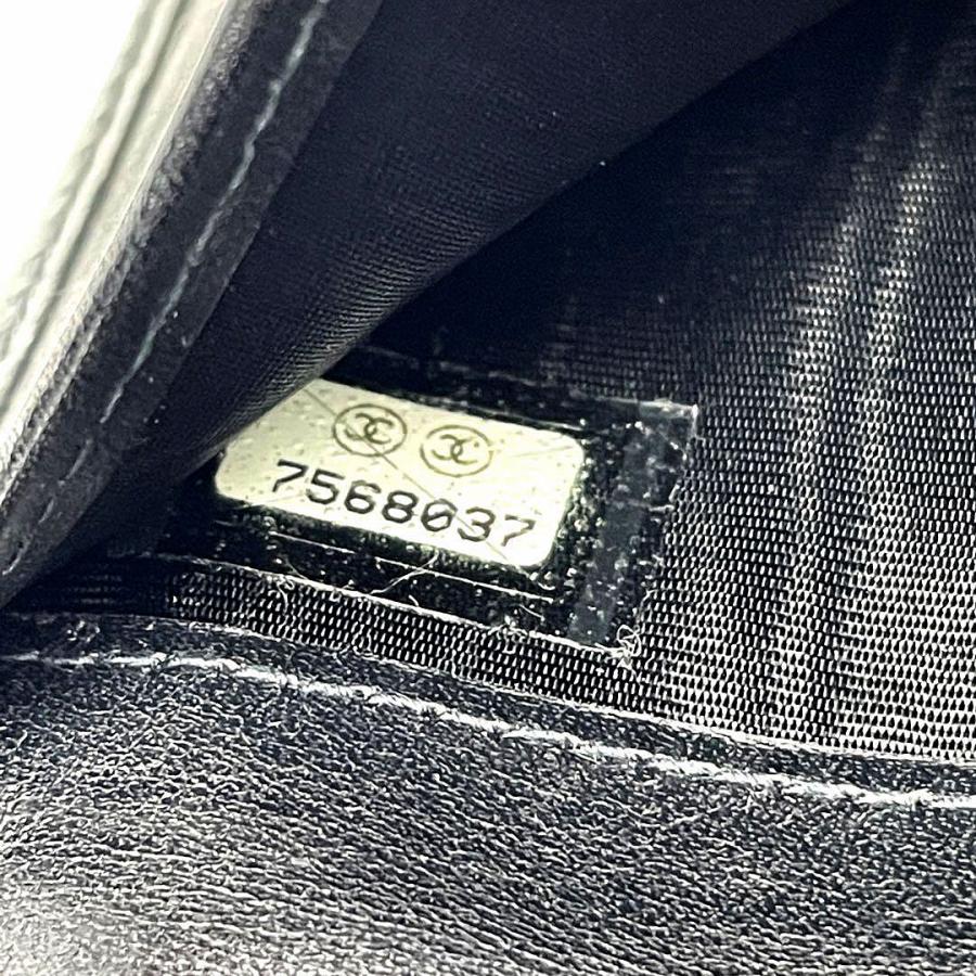 CHANEL（シャネル） COCO 二つ折り長財布 キャンバス ブラック 7番台