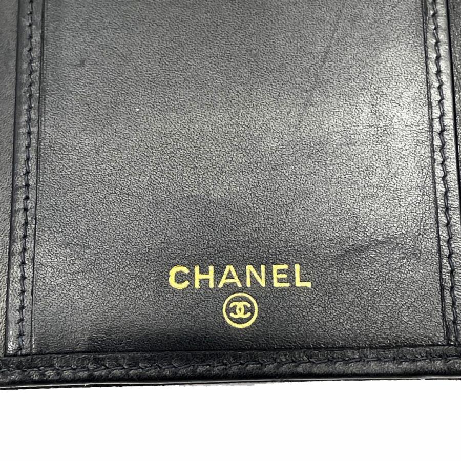 CHANEL（シャネル） COCO 二つ折り長財布 キャンバス ブラック 7番台