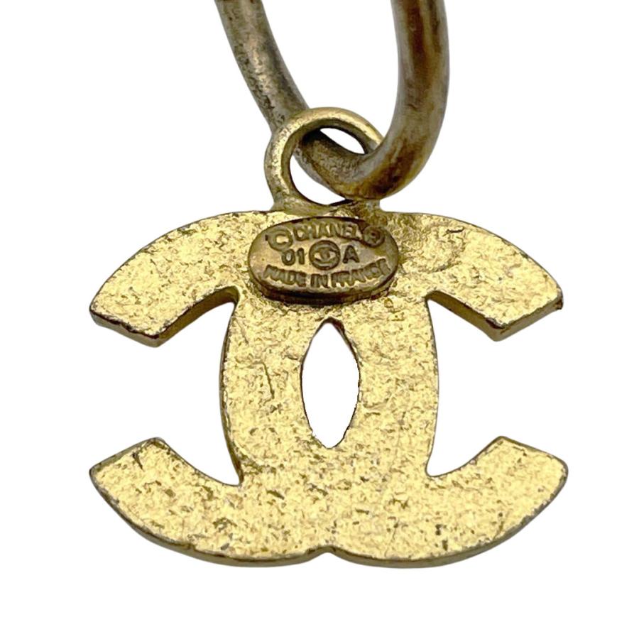 CHANEL シャネル フープピアス ココマーク ラインストーン CHANEL シャネル フープピアス ココマーク ラインストーン