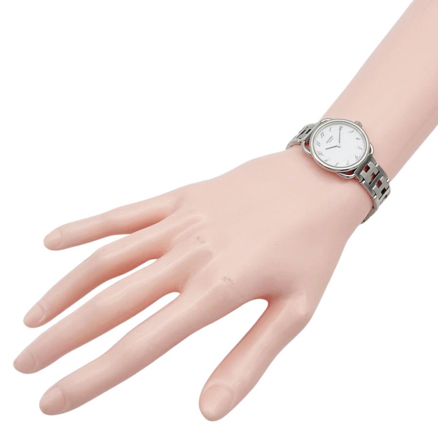 エルメス　アルソー　シルバー　ホワイト文字盤　レディース　クォーツ　腕時計 HERMES（エルメス） レディース腕時計 アルソー QZ ホワイト文字盤