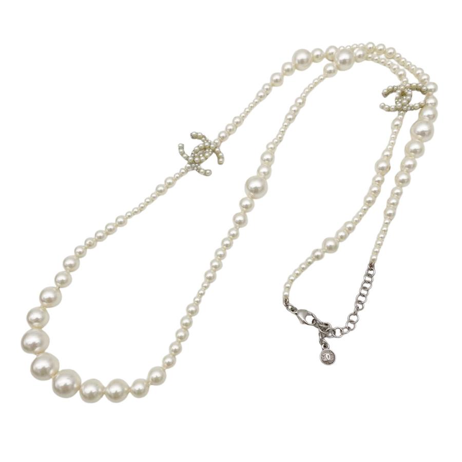 CHANEL（シャネル） ロングネックレス フェイクパール ココマーク A14P