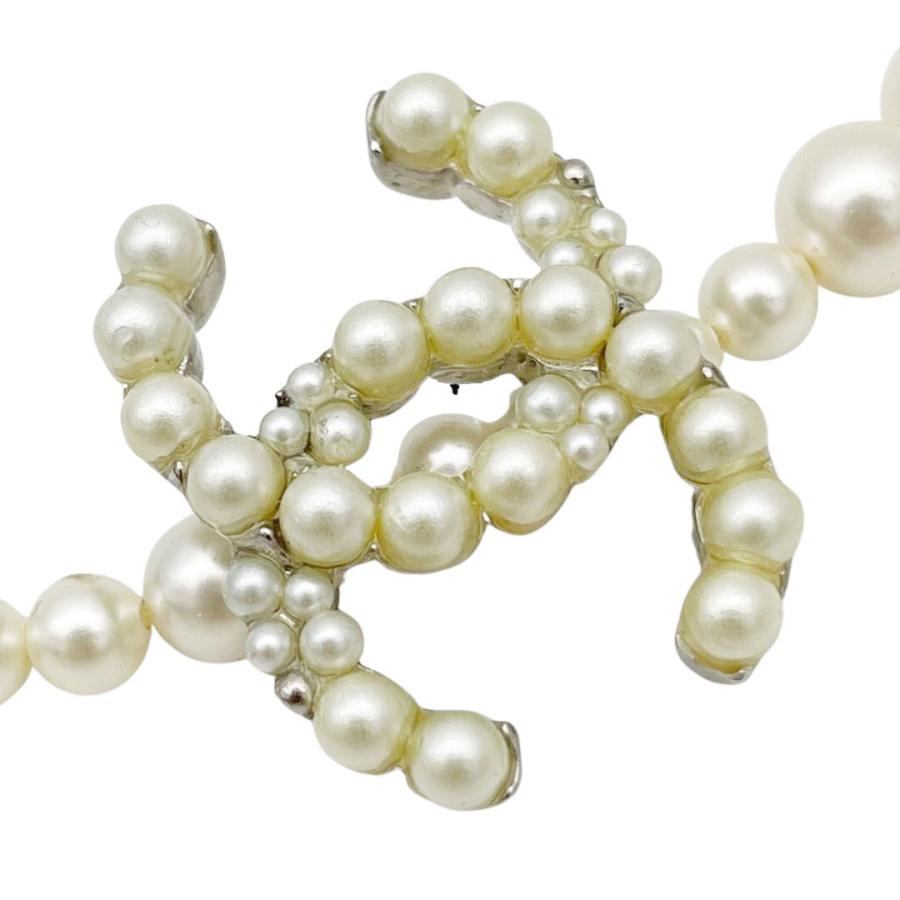 CHANEL シャネル ロングネックレス フェイクパール ココマーク A14P 