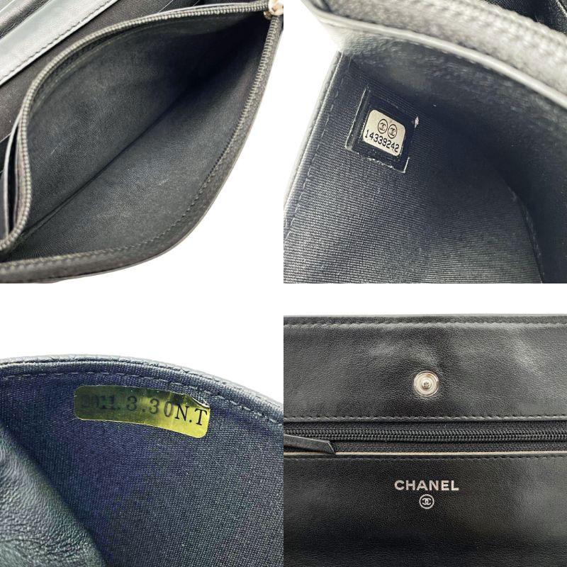 CHANEL シャネル チェーンウォレット ココマーク キャビアスキン CHANEL シャネル チェーンウォレット ココマーク キャビアスキン
