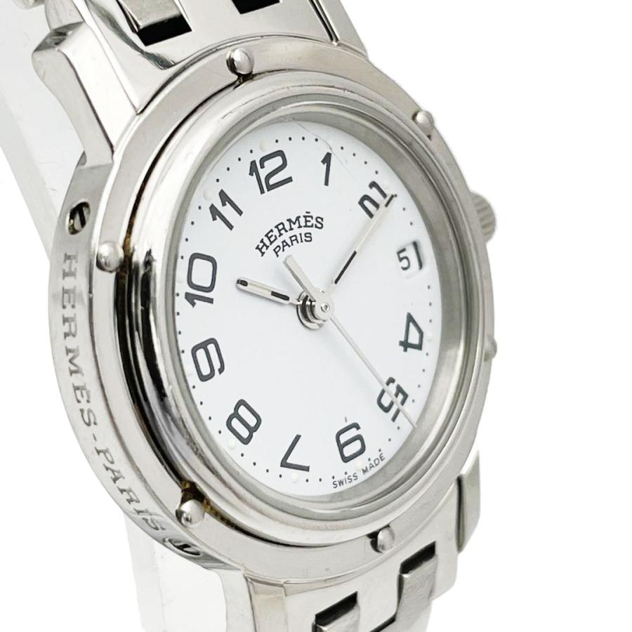 HERMES（エルメス） レディース腕時計 クリッパー QZ デイト シルバー