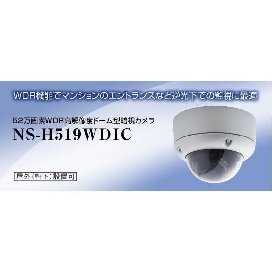 大切な 52万画素WDR高解像度ドーム型暗視カメラ NS-H519WDIC ドーム型カメラ NSK日本セキュリティー正規販売店 送料無料 防犯カメラ