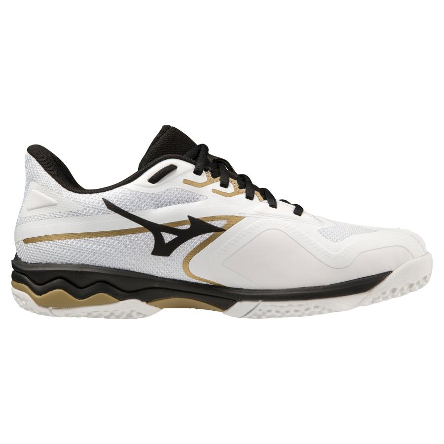 店舗在庫　テニスシューズ ミズノ ウエーブエクシード ライト2 SW OC ユニセックス  ホワイト&times;ゴールド&times;ブラック  61GB2319 09　特価　返品交換不可