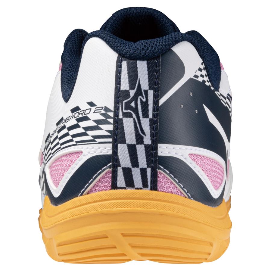 [ミズノ] 卓球シューズ クロスマッチソード ホワイト/ネイビー/ピンク 25.5 cm 2E MIZUNO（ミズノ） 店舗在庫 卓球シューズ クロスマッチソード2