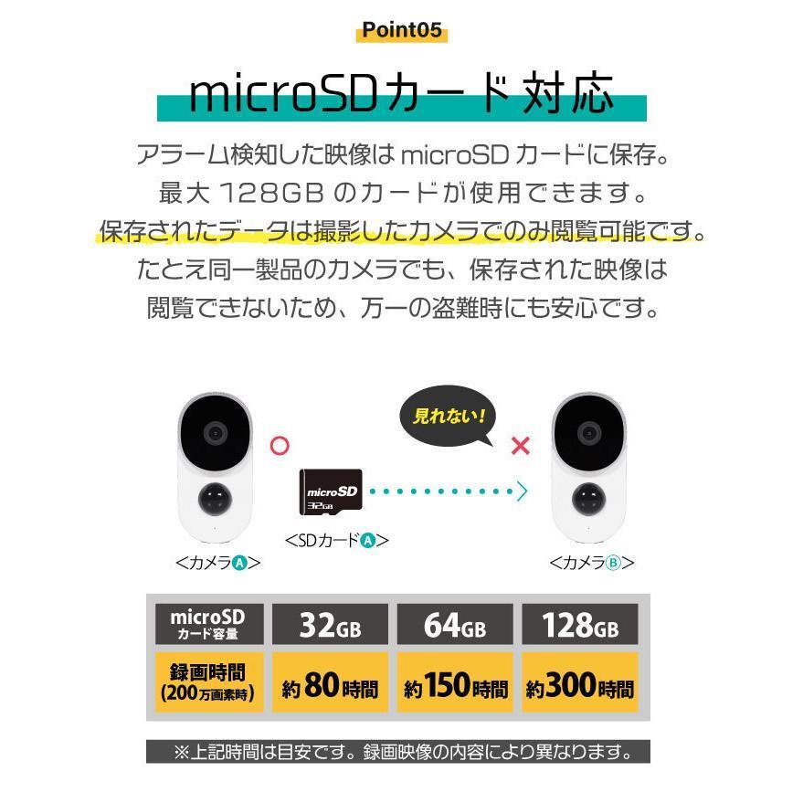 防犯カメラ 充電式 電池式 バッテリー内蔵 屋外 ワイヤレス 電源不要 小型 監視カメラ 300万画素 防水 スマホ wifi 見守りカメラ ベビーモニター ペットカメラ｜skstore30｜14