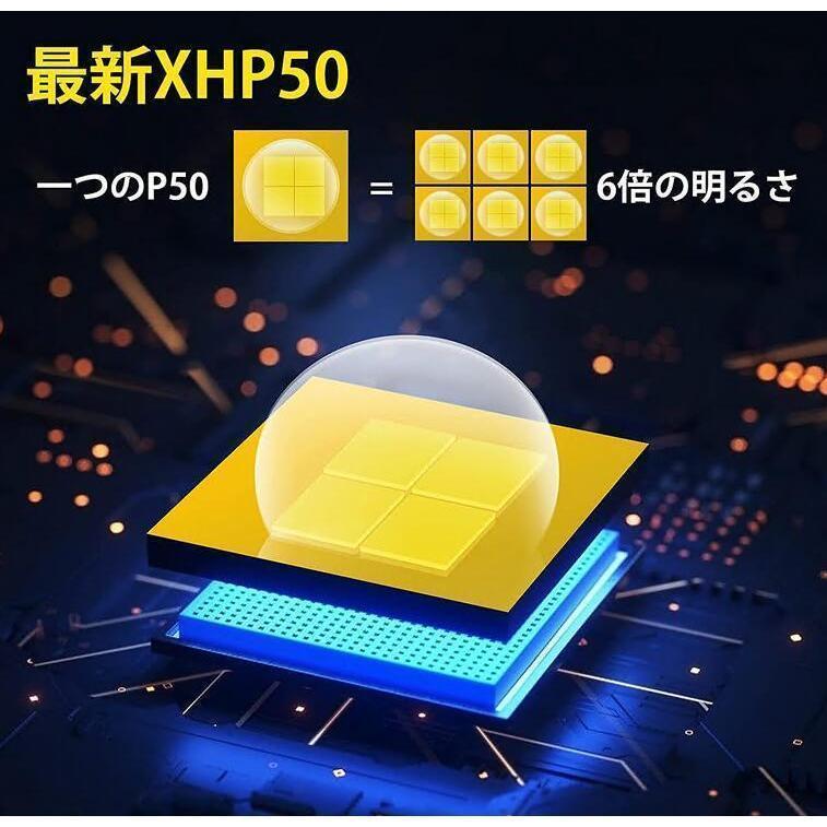 懐中電灯 led 強力 USB 充電式 フラッシュライト XHP70.2 LED 10000ルーメン IPX67防水 キャンプ 登山 用品 防災 護身用 軍用 グッズ