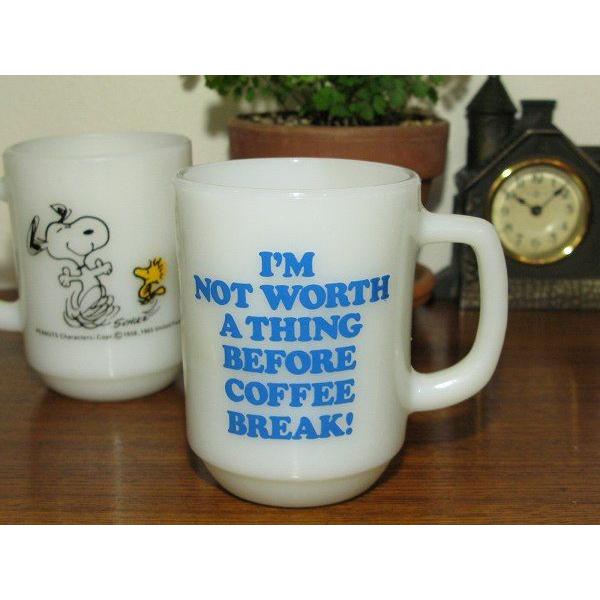 FIRE KING ファイヤーキング スヌーピーマグ COFFEE BREAK : SK STORE