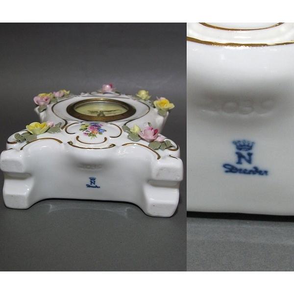 Dresden ドレスデン Porcelain Mercedes ドイツ製 手巻 置時計