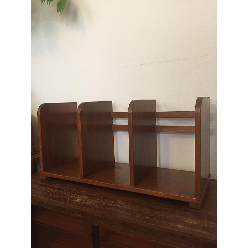 昭和 レトロ アンティーク 卓上 木製本棚
