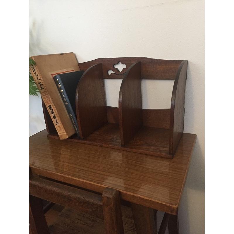 昭和 レトロ アンティーク 卓上 木製本棚 : SK STORE - 通販 - Yahoo