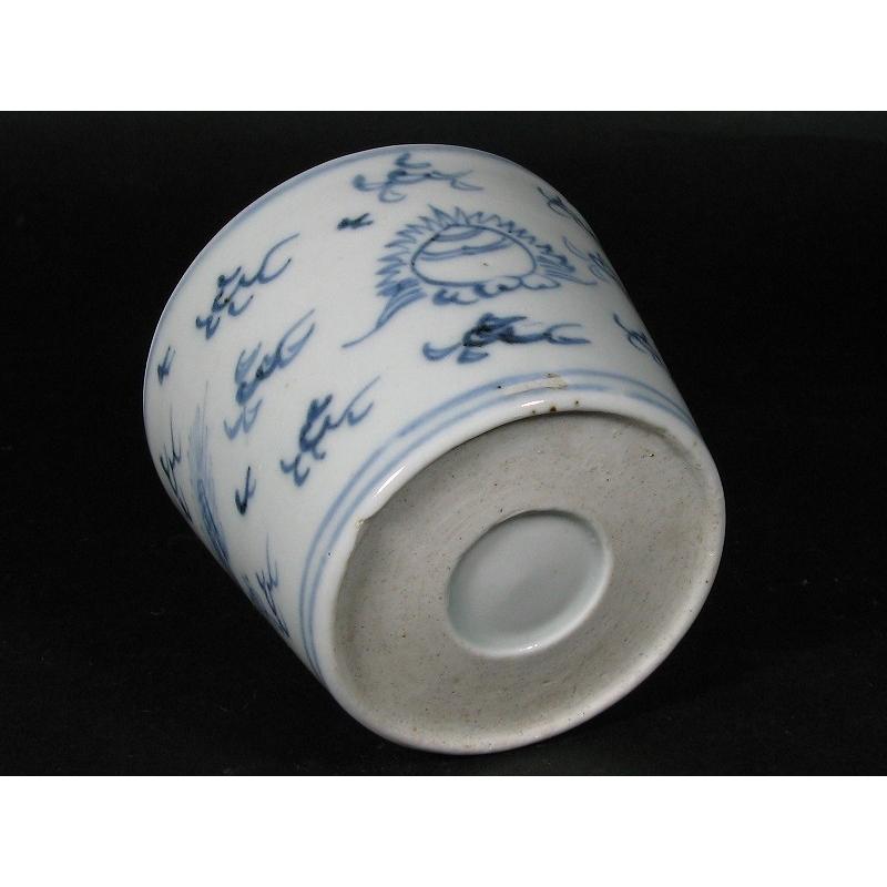 伊万里　古伊万里　江戸　後期　幕末　蕎麦猪口　総柄　蛸唐草　蛇の目　高台 3bb34204cf9cb10ba73a7bd00d0320