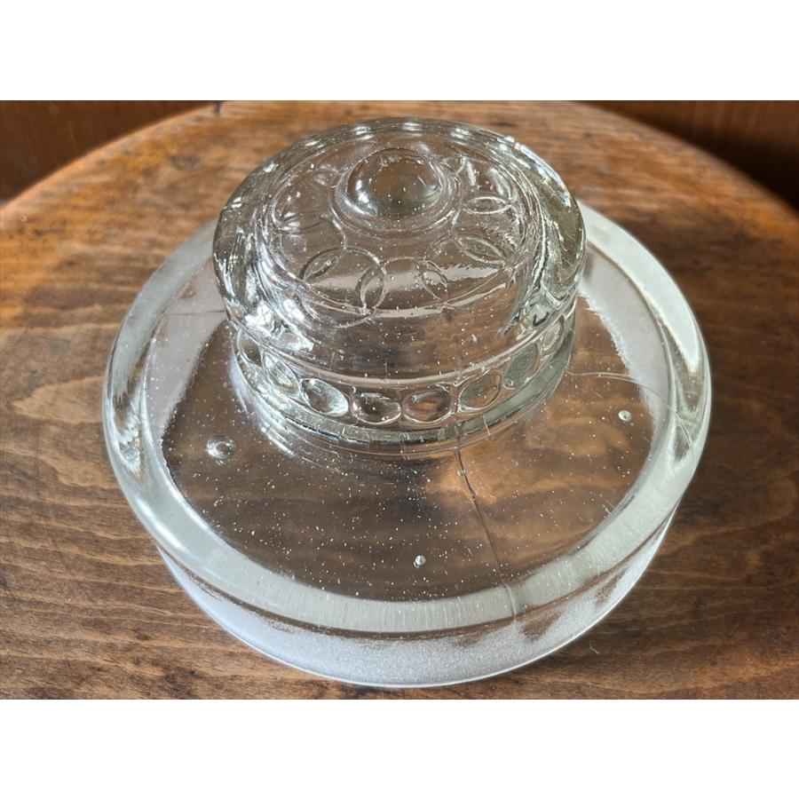 ヴィンテージ 昭和レトロ ガラスジャー 保存瓶 キャンディーポット プレスガラス 型押ガラス｜skstore｜06