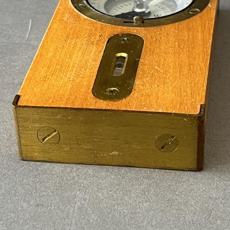 ヴィンテージ 昭和レトロ 木製 水平器付き方位磁石 コンパス
