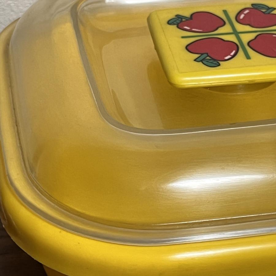 ヴィンテージ 昭和レトロ リンゴイラスト 保存容器 タケヤプラスチック