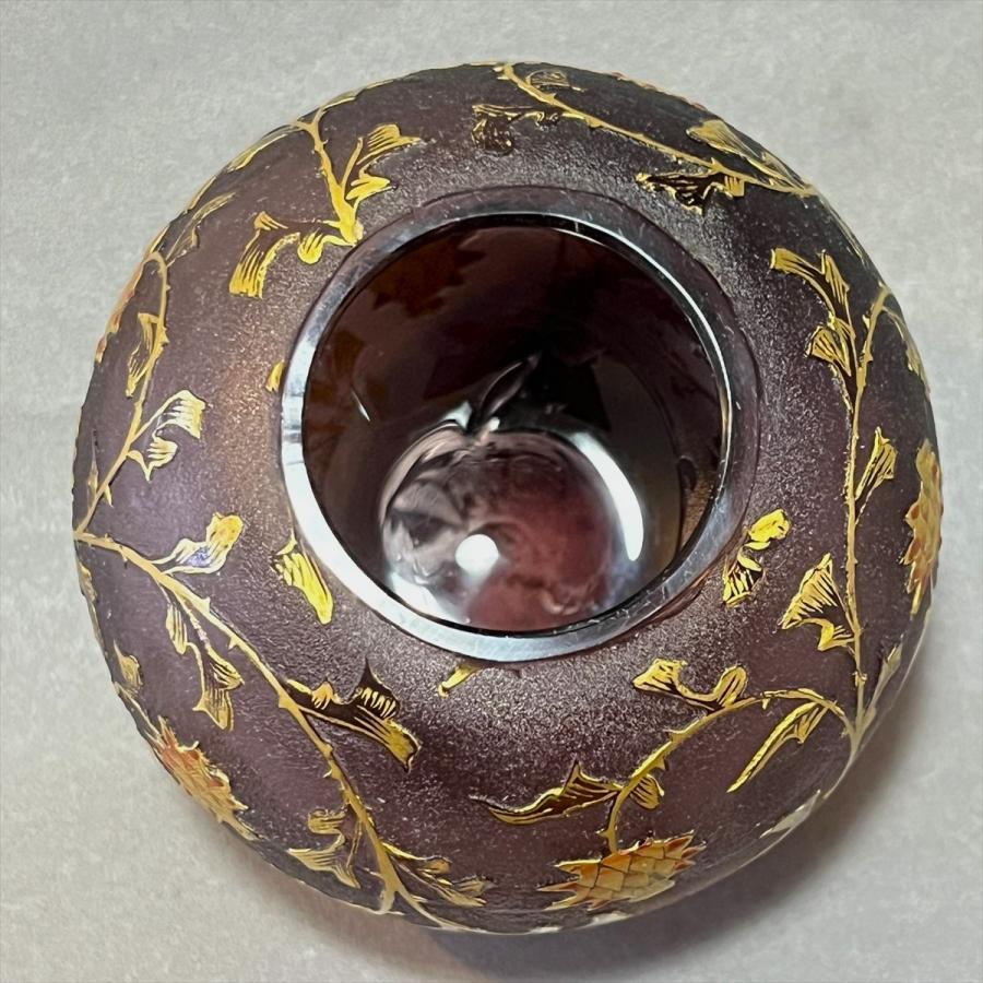 DAUM NANCY ドーム ナンシー 金彩 アザミ 花図 ミニチュア 花生 花器