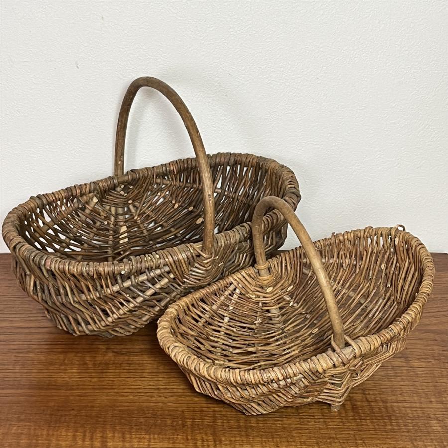 【ヴィンテージ・希少】Vintage 特大サイズ 籐籠 カゴ ヴィンテージ・希少】Vintage 特大サイズ 籐籠 カゴ