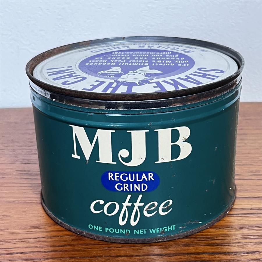 ヴィンテージ MJB コーヒー Tin缶 保存容器 サビもの ガーデニング