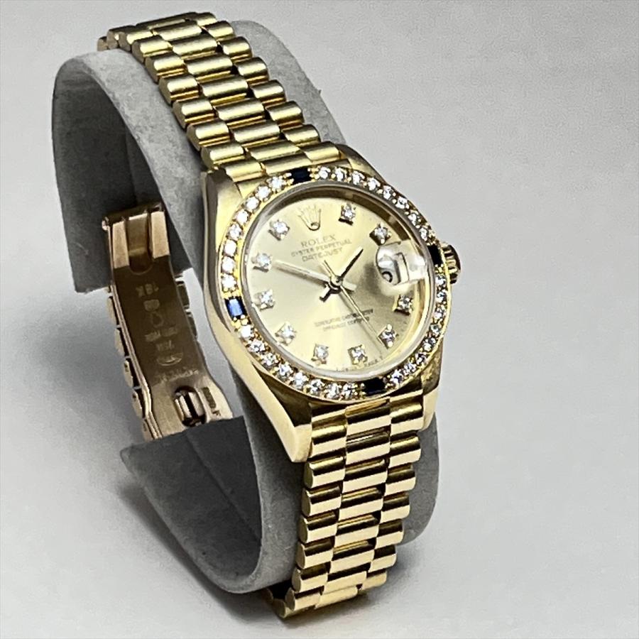 ネイルンページ レディ デイトジャスト ROLEX ロレックス 69088 レディース YG 4P