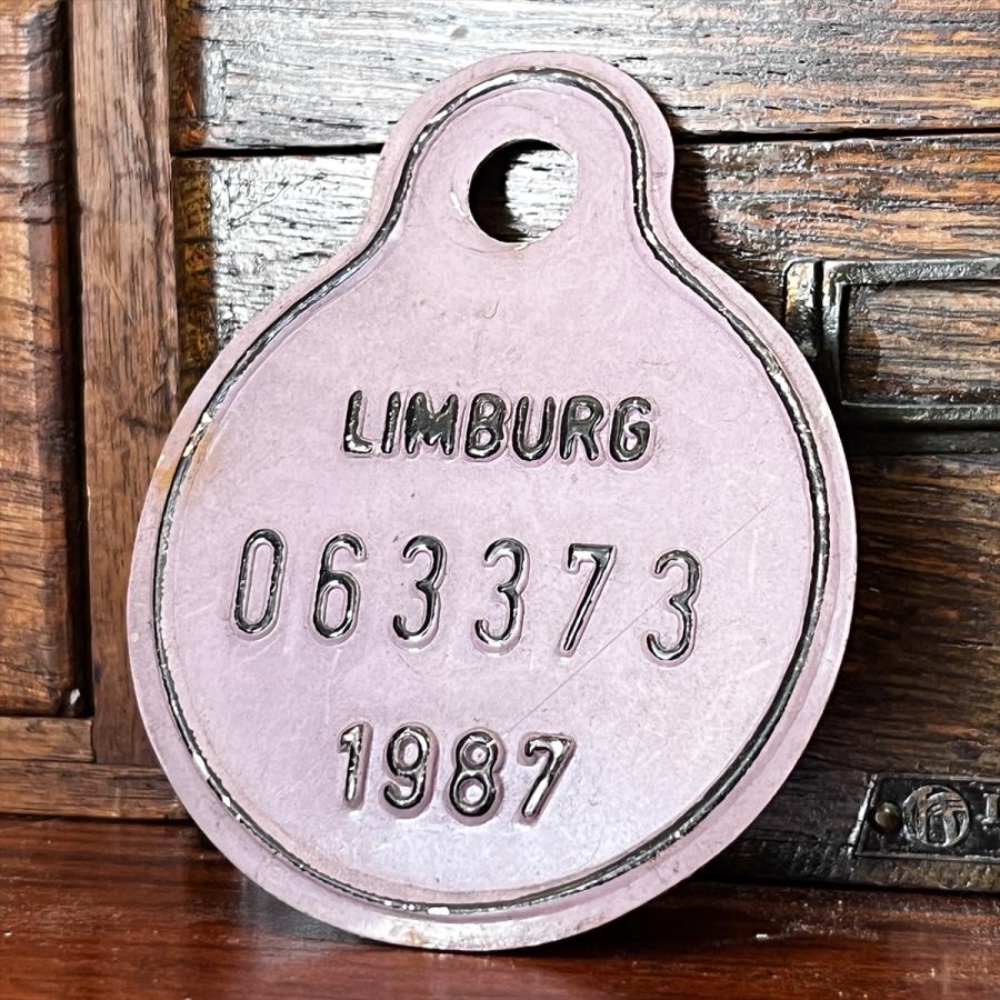 送料無料 ヴィンテージ コレクター物 1980年代 ベルギー LIMBURG リンブルグ 自転車 ライセンスプレート | 