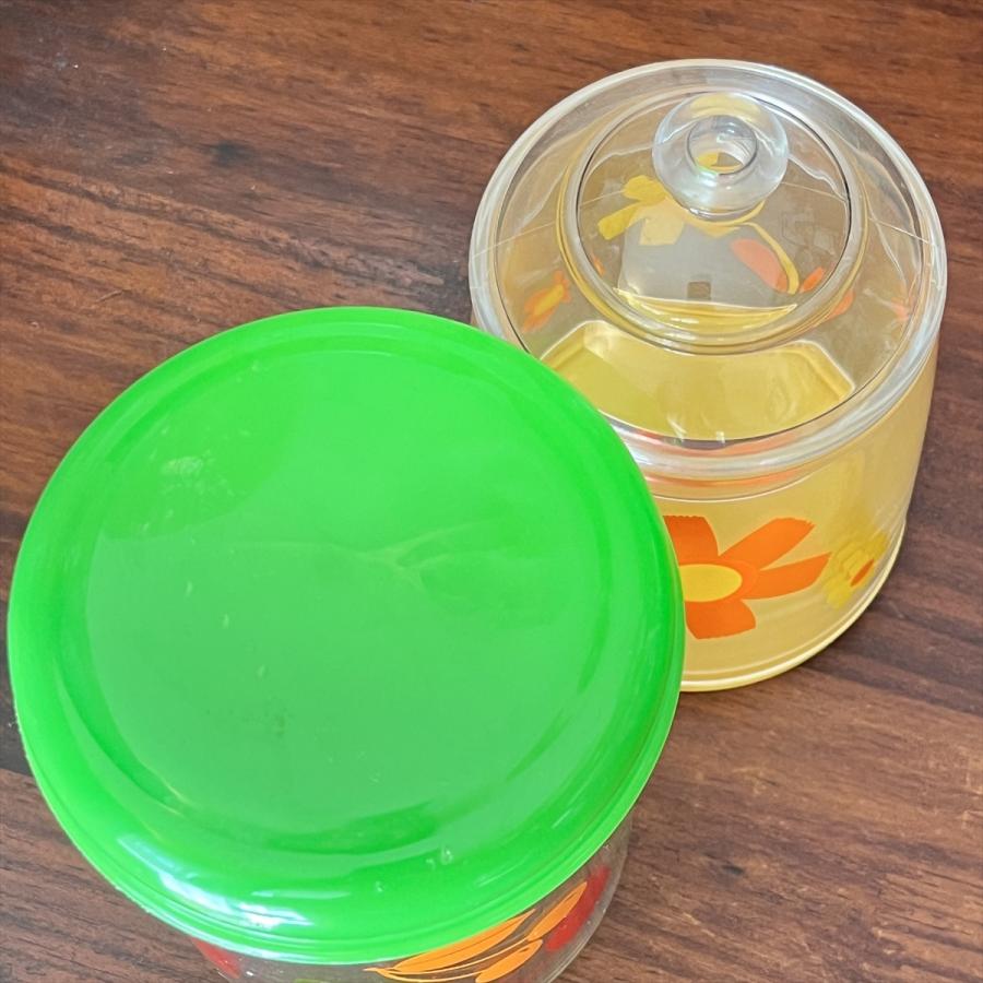 ヴィンテージ 昭和レトロ 樹脂製 プラ製 カラフルポップ キャニスター