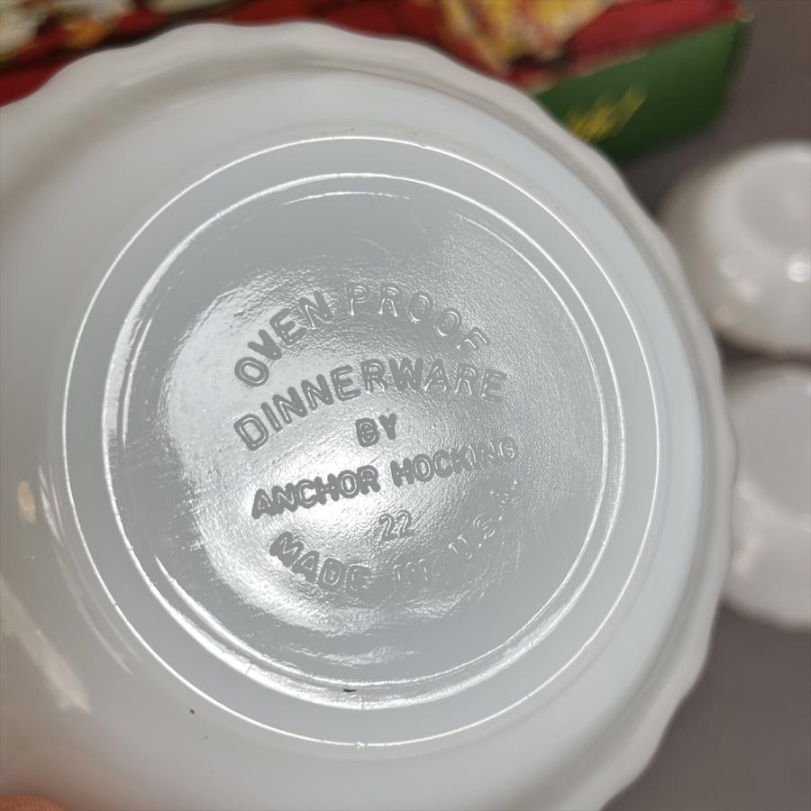 FIRE KING ヴィンテージ ANCHOR HOCKING アンカーホッキング ホワイト