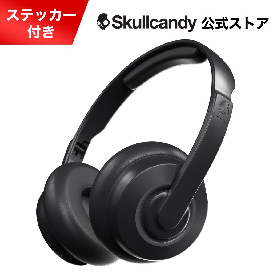 【10％OFF!】Skullcandy 公式 CASSETTE WIRELESS ON-EAR BLACK ワイヤレスヘッドホン スカルキャンディー オリジナルステッカー付き｜skullcandy