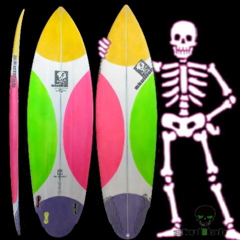 skulllab スカルラボサーフボード アシンメトリー グーフィースタンス用 6'00"x19 5/16x2 5/16” PU FCS2プラグ 国産 工場直販特価 |  | 01