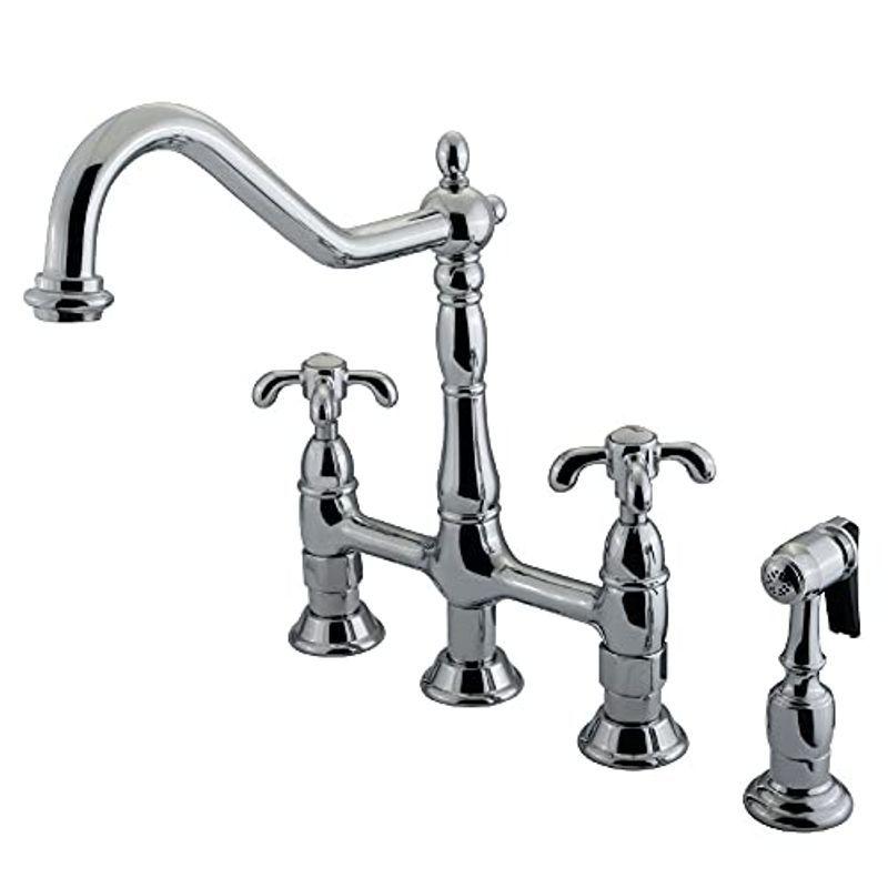 最新の激安 Brass Country Centerset French Faucet With French Ks1271txbs Country 住宅設備 Kitchen Kingston 大きな取引