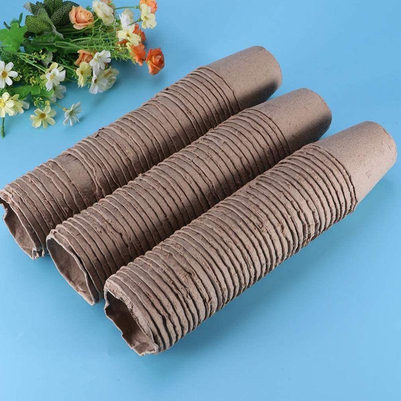 Iplusmile 育苗ポット 12個セット ジフィーポット 保育ポット 園芸用品 植物栽培 泥炭ポット 紙パルプ 日本正規代理店品 泥炭ポット