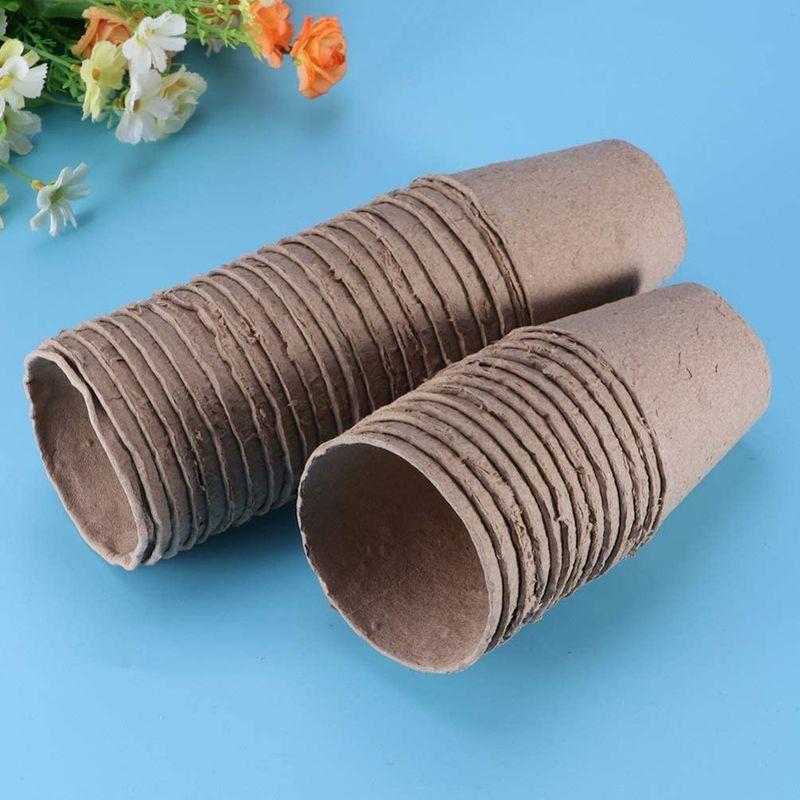 Iplusmile 育苗ポット 12個セット ジフィーポット 保育ポット 園芸用品 植物栽培 泥炭ポット 紙パルプ 日本正規代理店品 泥炭ポット