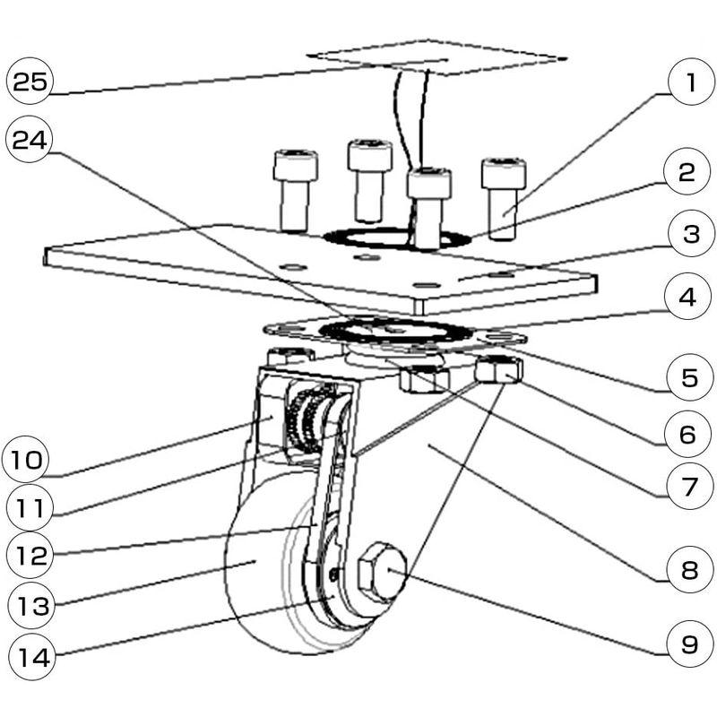 荷物スーツケースホイール 交換ホイール スーツケース車輪交換 キャスター取替え 耐摩耗 360度回転 スムース DIY 修理 代用品 車輪部