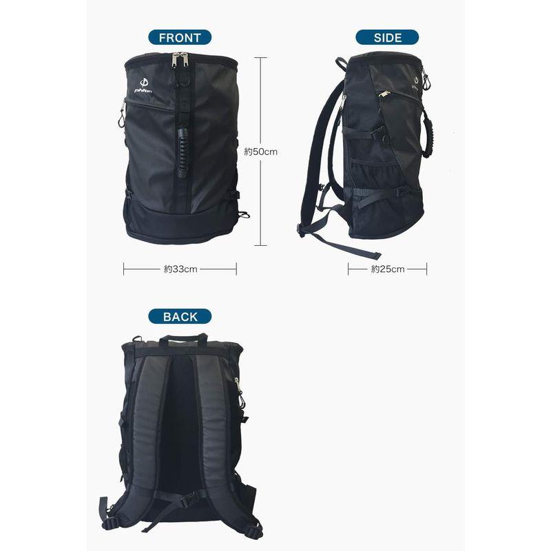 phiten(ファイテン) スポーツバックパック メタックス ブラック 48L 0419BV231000 phiten ファイテン スポーツバックパック メタックス ブラック 48L 0419BV231000