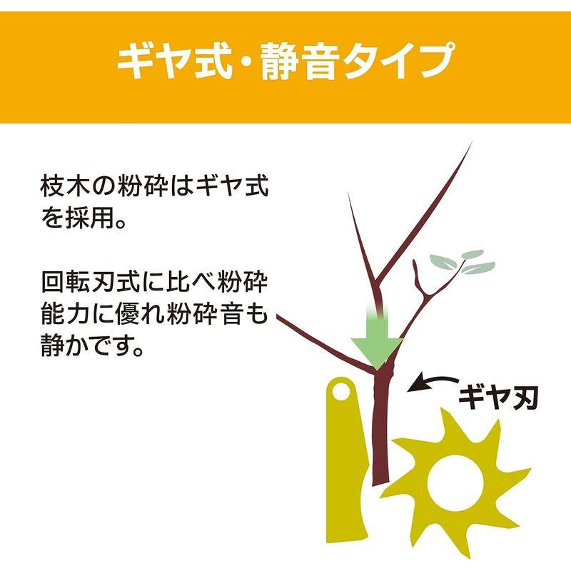 京セラ(Kyocera)　旧リョービ　ガーデンシュレッダ　GS-2020　669050A　ギヤ式の刃で剪定した枝木を低騒音で粉砕　太い枝木の