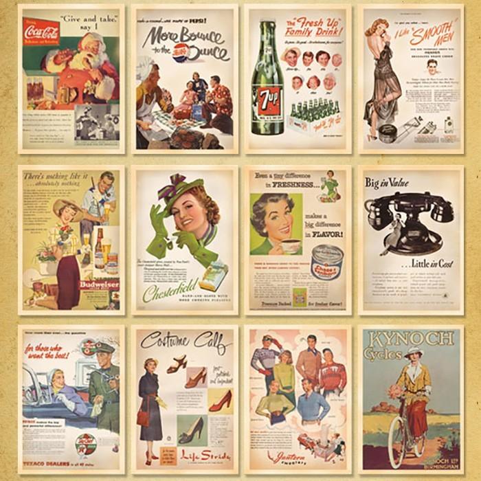 32枚セット ポストカード おしゃれ ヴィンテージ風 ポスター柄 レトロ アメリカン ノスタルジー コレクション 装飾 アーツファクトリー 通販 Yahoo ショッピング