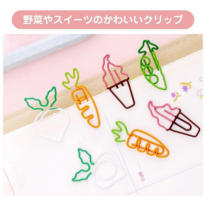 10 Off 個入 ゼムクリップ 野菜 フルーツ ペーパー 紙 クリップ しおり かわいい おしゃれ 文房具 事務 オフィス 用品 Materialworldblog Com