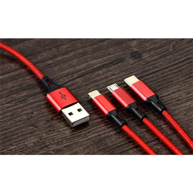 3in1 充電ケーブル Type-C ケーブル iphone ケーブル 1m タイプc ケーブル Micro USB ケーブル Android 同時給電 スマホ用 充電 type c ケーブル I字｜sky-sky｜12