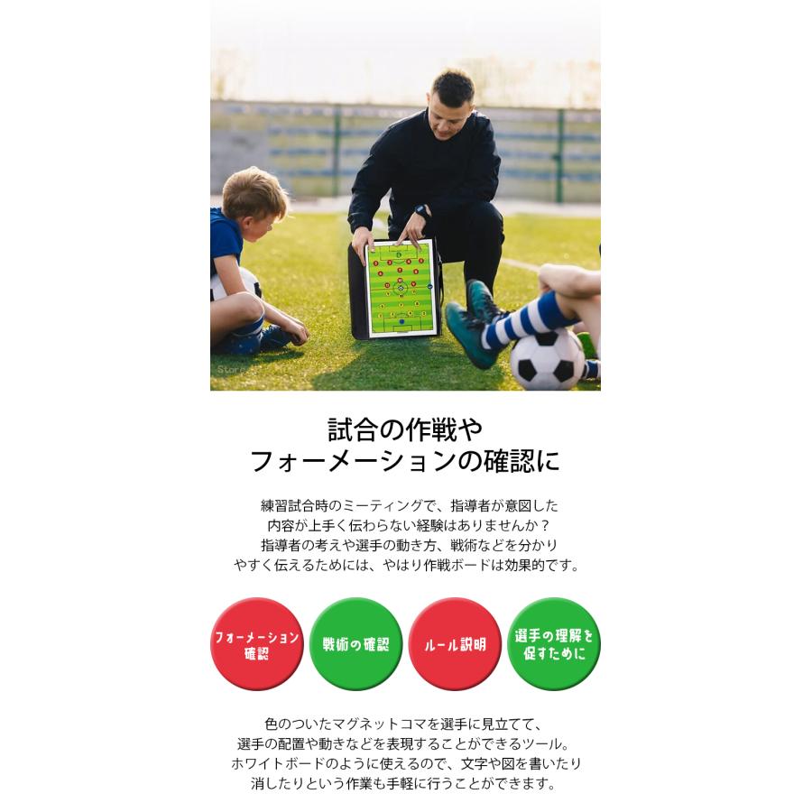 サッカーボード 作戦盤 コーチボード 折りたたみ ボード サッカー コーチング 戦略たてボード クリップボード｜sky-sky｜03