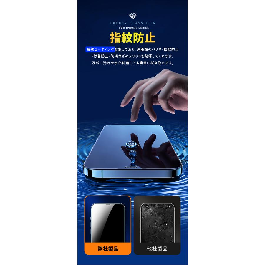 iphone15 ガラスフィルム 強化ガラスフィルム iPhone14 13 12 XS XR Pro Max mini iPhone SE 第3世代 2.5D 0.1mm 全面保護 液晶保護フィルム 硬度9H｜sky-sky｜07