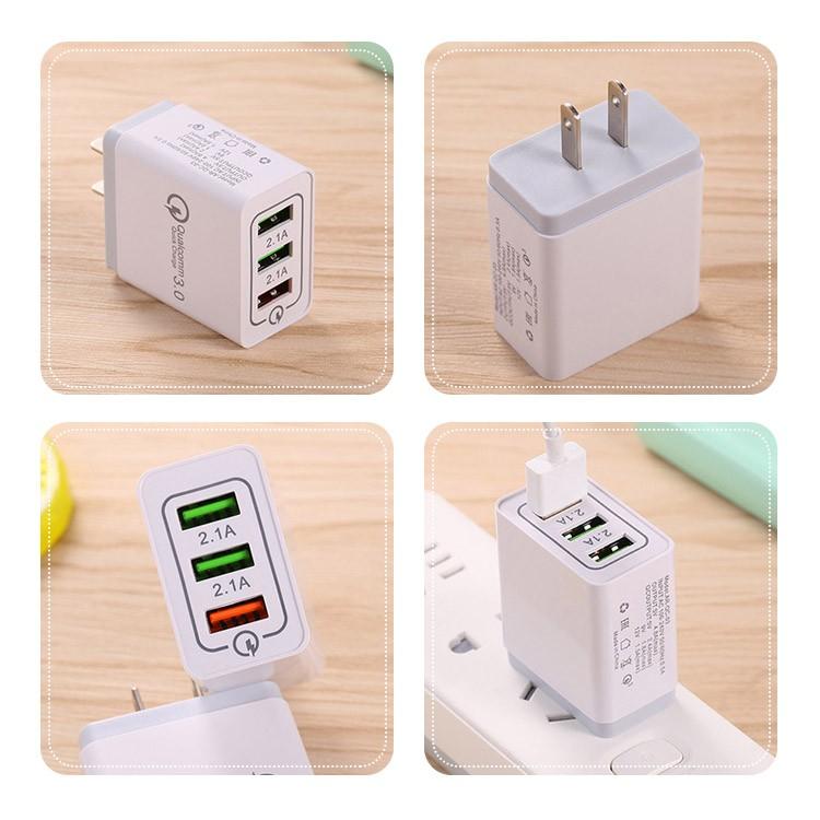 Ac充電器 Quick Charge 3 0急速充電 Usb3ポート充電器 スマホ Usb 充電器 超薄型 Usb コンセント Acアダプタ コンパクト Uc 0073 Skyヤフーショップ 通販 Yahoo ショッピング
