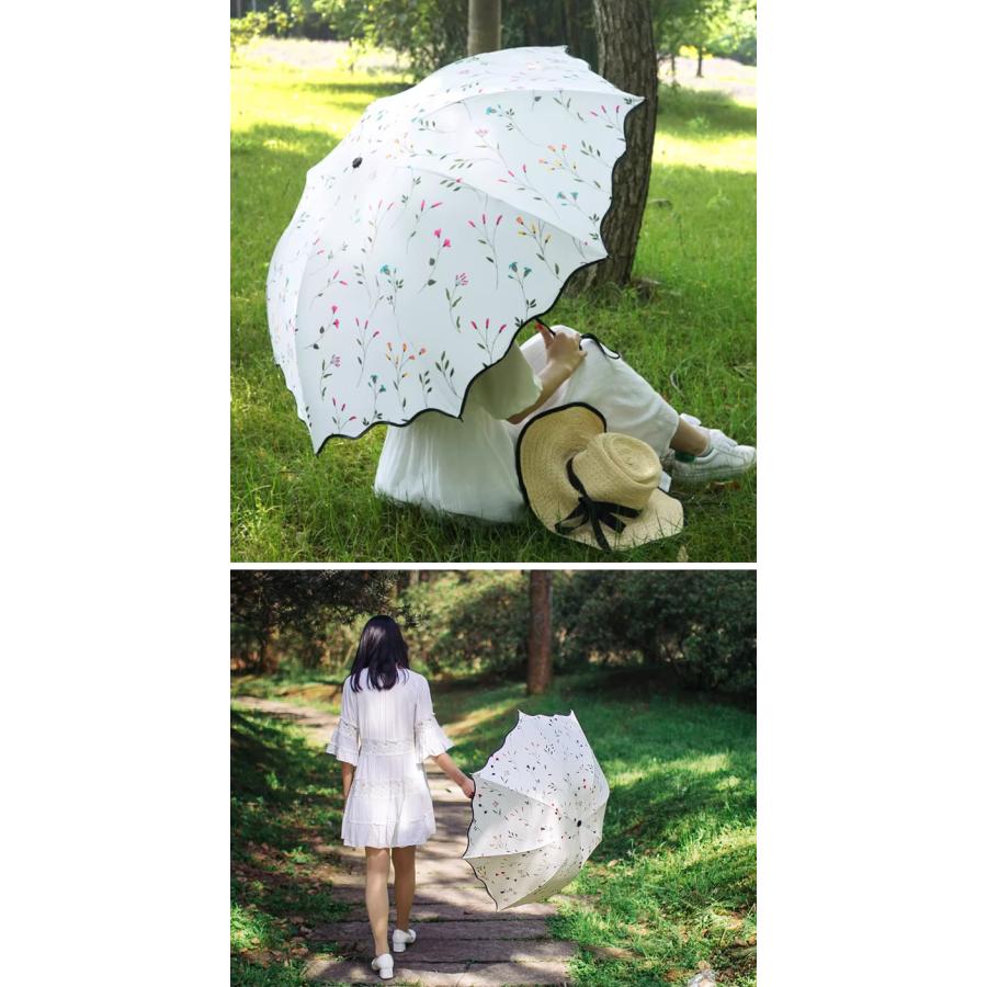 ☆ 折りたたみ日傘！ 綿麻キャンバス 晴雨兼用！可愛いです！ 日傘 折りたたみ 完全遮光 晴雨兼用 軽量 かわいい レディース メンズ